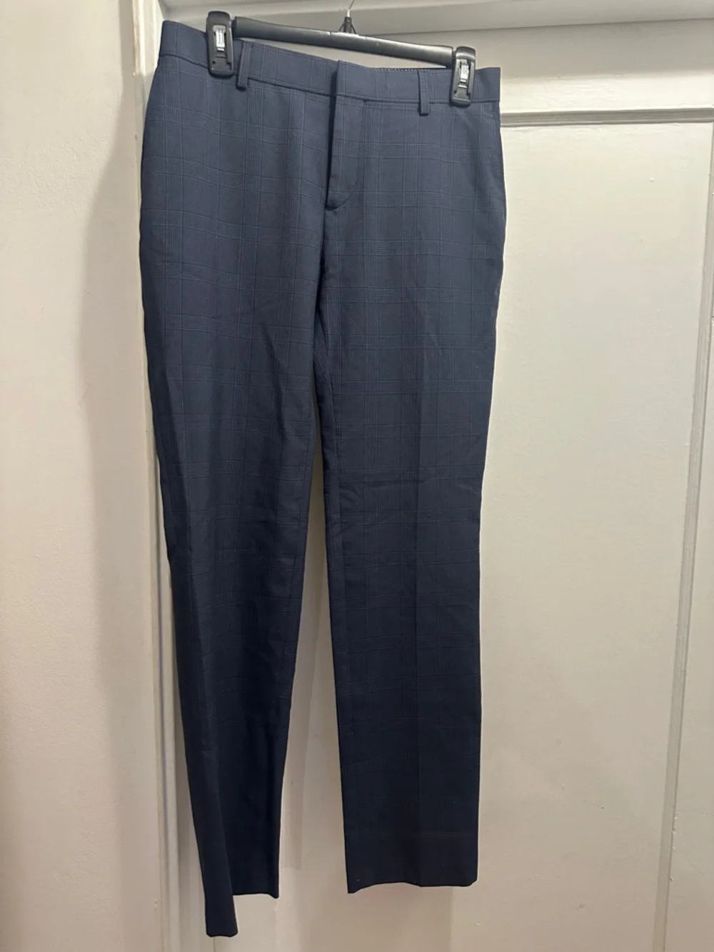 Banana Republic Men's Navy Windowpane Dress Pants Preloved